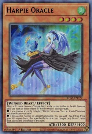 Harpie Oracle (Green) — Legendary Duelists: Season 2 Yu-Gi-Oh! card by Studio Dice/SHUEISHA, TV TOKYO, KONAMI
