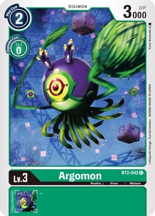 Argomon - BT2-042 — Release Special Booster 1.5 Digimon Card Game card by Kenji Watanabe