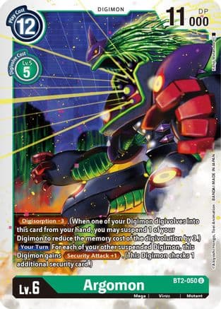 Argomon - BT2-050 — Release Special Booster 1.5 Digimon Card Game card by Kenji Watanabe