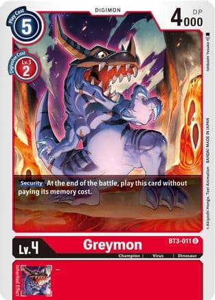Greymon - BT3-011 — Release Special Booster 1.5