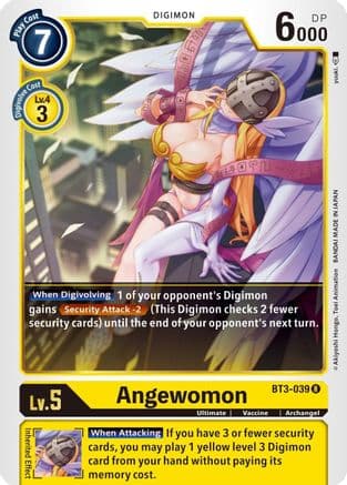 Angewomon - BT3-039 — Release Special Booster 1.5 Digimon Card Game card by yuuki.