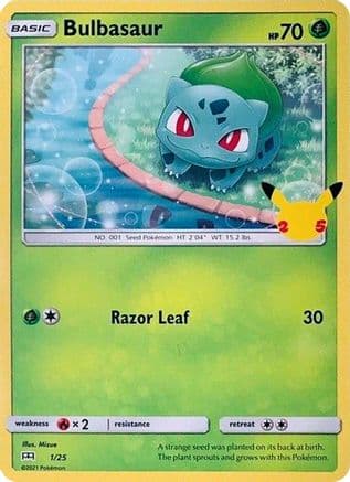 Bulbasaur - 1/25 — Pokémon TCG card