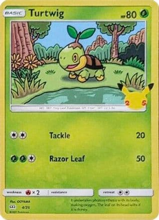 Turtwig - 4/25 — McDonald's 25th Anniversary Promos Pokémon TCG card by OOYAMA