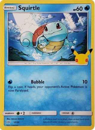 Squirtle - 17/25 — Pokémon TCG card