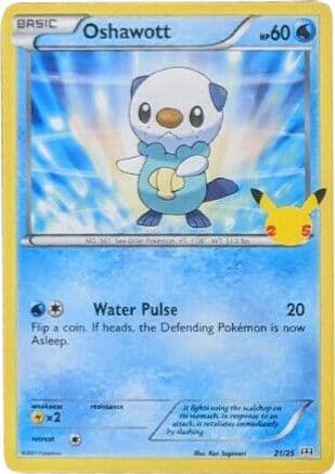 Oshawott - 21/25 — McDonald's 25th Anniversary Promos Pokémon TCG card by Ken Sugimori