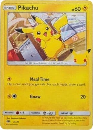 Pikachu - 25/25 — Pokémon TCG card