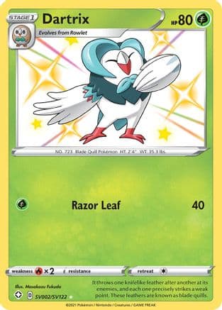 Dartrix — Shining Fates: Shiny Vault Pokémon TCG card by Masakazu Fukuda