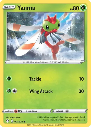 Yanma — Shining Fates Pokémon TCG card by Kouki Saitou