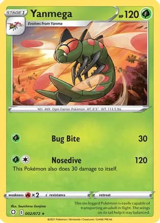 Yanmega — Shining Fates Pokémon TCG card by Souichirou Gunjima