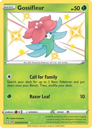 Gossifleur — Shining Fates: Shiny Vault Pokémon TCG card by Kyoko Umemoto