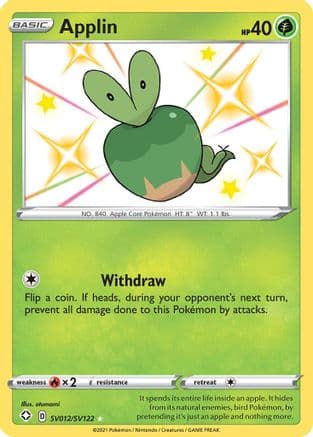 Applin — Shining Fates: Shiny Vault Pokémon TCG card by otumami