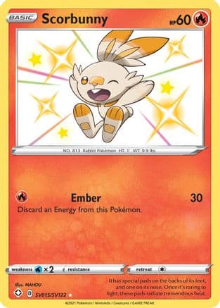 Scorbunny — Shining Fates: Shiny Vault Pokémon TCG card by MAHOU