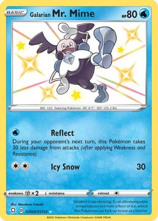 Galarian Mr. Mime — Shining Fates: Shiny Vault Pokémon TCG card by Masakazu Fukuda