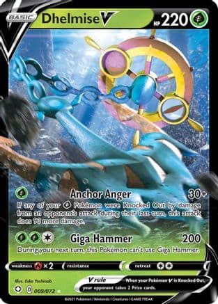 Dhelmise V — Shining Fates Pokémon TCG card by Eske Yoshinob