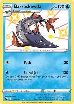 Barraskewda — Shining Fates: Shiny Vault Pokémon TCG card by Misa Tsutsui