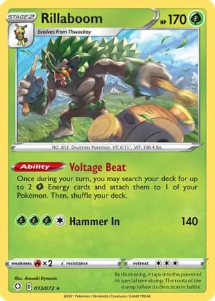 Rillaboom — Shining Fates Pokémon TCG card by Anesaki Dynamic