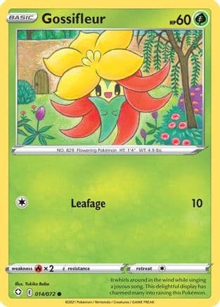 Gossifleur — Shining Fates Pokémon TCG card by Yukiko Baba