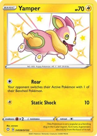 Yamper — Shining Fates: Shiny Vault Pokémon TCG card by sowsow