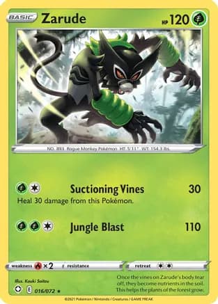 Zarude — Shining Fates Pokémon TCG card by Shiburingaru
