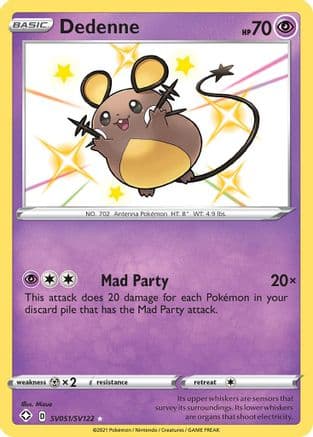 Dedenne — Shining Fates: Shiny Vault Pokémon TCG card by Mizue