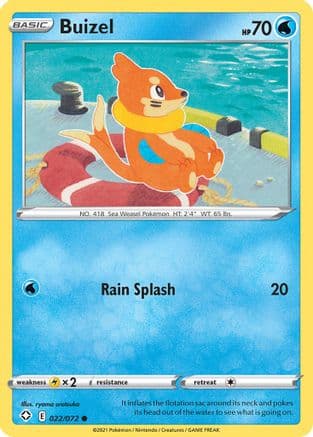 Buizel — Shining Fates Pokémon TCG card by ryoma uratsuka