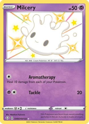Milcery — Shining Fates: Shiny Vault Pokémon TCG card by Motofumi Fujiwara