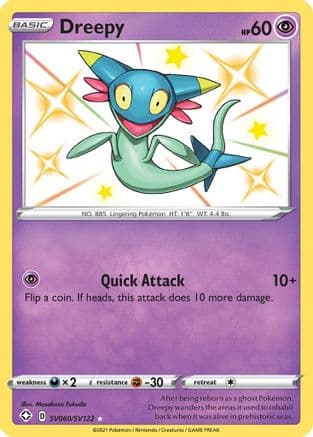 Dreepy — Shining Fates: Shiny Vault Pokémon TCG card by Masakazu Fukuda
