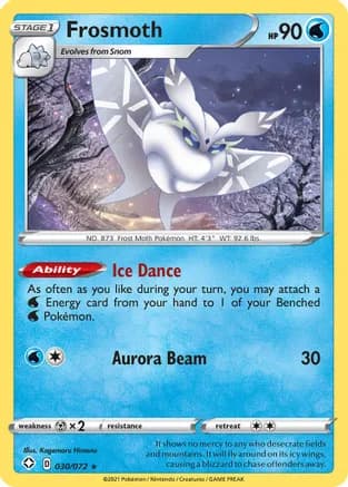 Frosmoth — Shining Fates Pokémon TCG card by Kagemaru Himeno