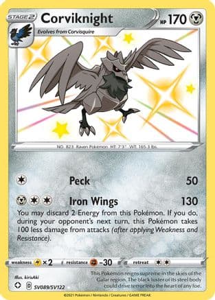 Corviknight — Shining Fates: Shiny Vault Pokémon TCG card by kirisAki