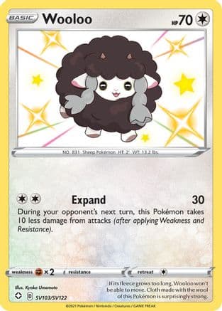 Wooloo — Shining Fates: Shiny Vault Pokémon TCG card by Kyoko Umemoto