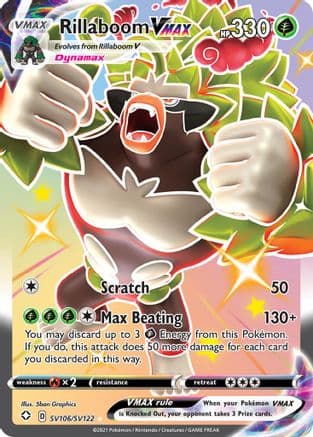 Rillaboom VMAX — Shining Fates: Shiny Vault Pokémon TCG card by 5ban Graphics