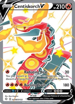 Centiskorch V — Shining Fates: Shiny Vault Pokémon TCG card by 5ban Graphics
