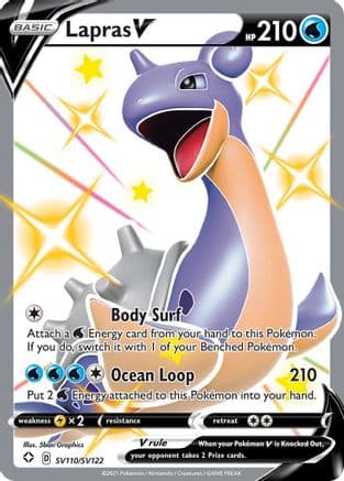 Lapras V — Shining Fates: Shiny Vault Pokémon TCG card by 5ban Graphics
