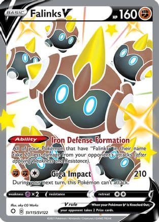 Falinks V — Shining Fates: Shiny Vault Pokémon TCG card by aky CG Works