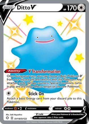 Ditto V — Shining Fates: Shiny Vault Pokémon TCG card by Saki Hayashiro