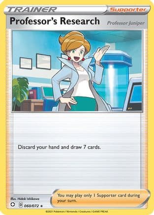 Professor's Research [Professor Juniper] — Shining Fates Pokémon TCG card by Hideki Ishikawa