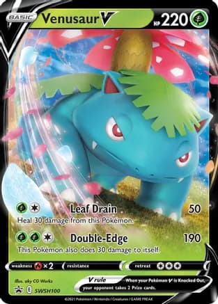 Venusaur V - SWSH100 — SWSH: Sword & Shield Promo Cards