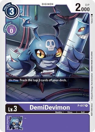DemiDevimon - P-017 — Digimon Promotion Cards Digimon Card Game card by Takase
