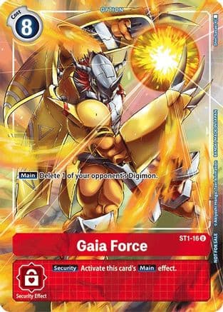 Gaia Force - ST1-16 (Tamer's Evolution Box) — Digimon Card Game card