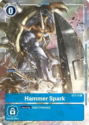 Hammer Spark - ST2-13 (Tamer's Evolution Box) — Digimon Card Game card