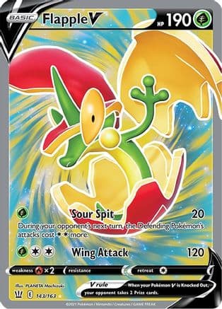 Flapple V (Full Art) — SWSH05: Battle Styles Pokémon TCG card by PLANETA Illustraciones