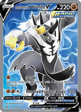 Rapid Strike Urshifu V (Full Art) — SWSH05: Battle Styles