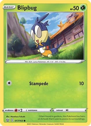 Blipbug — SWSH05: Battle Styles Pokémon TCG card by Masakazu Fukuda