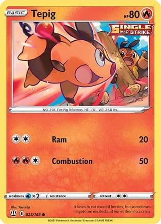 Tepig — SWSH05: Battle Styles Pokémon TCG card by You Iribi