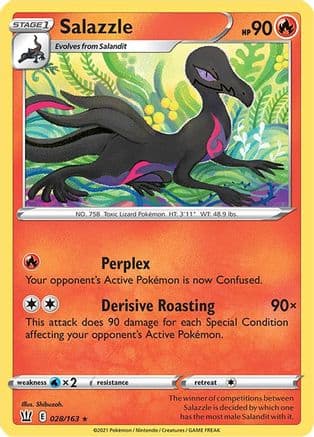 Salazzle — SWSH05: Battle Styles Pokémon TCG card by aoki