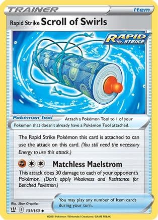 Rapid Strike Scroll of Swirls — SWSH05: Battle Styles Pokémon TCG card by 5ban Graphics