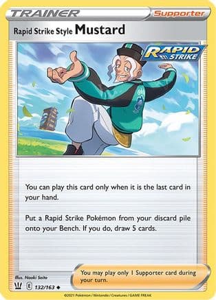 Rapid Strike Style Mustard — SWSH05: Battle Styles Pokémon TCG card by Naoki Saito