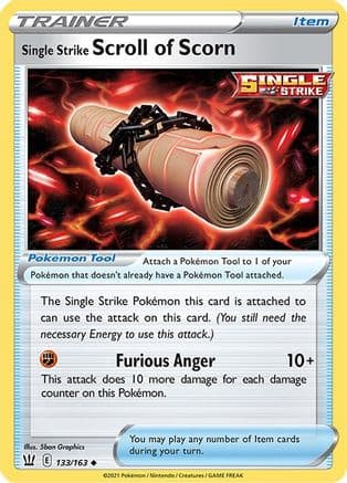 Single Strike Scroll of Scorn — SWSH05: Battle Styles Pokémon TCG card by 5ban Graphics