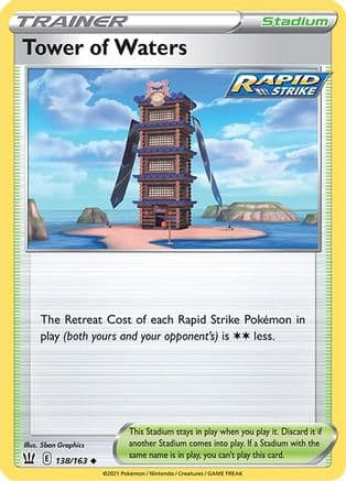 Tower of Waters — SWSH05: Battle Styles Pokémon TCG card by 5ban Graphics