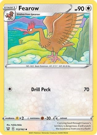 Fearow — SWSH05: Battle Styles Pokémon TCG card by Yukiko Baba